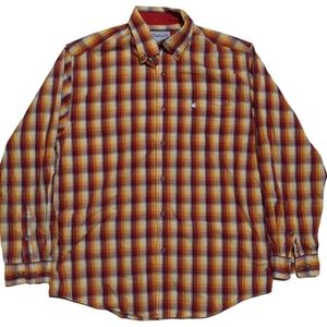 Carhartt Mens L Long Sleeve Button Down Colorful Plaid Shirt EUC